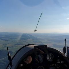 Flugwegposition um 17:12:06: Aufgenommen in der Nähe von Okres České Budějovice, Tschechien in 1189 Meter